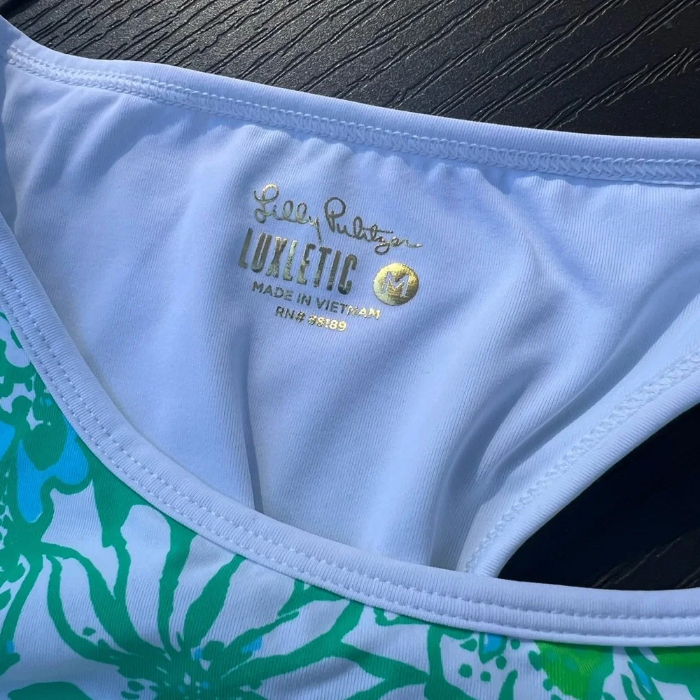 Lilly Pulitzer Luxletic Floral Sports Bra and Skort - Picture 2 of 7